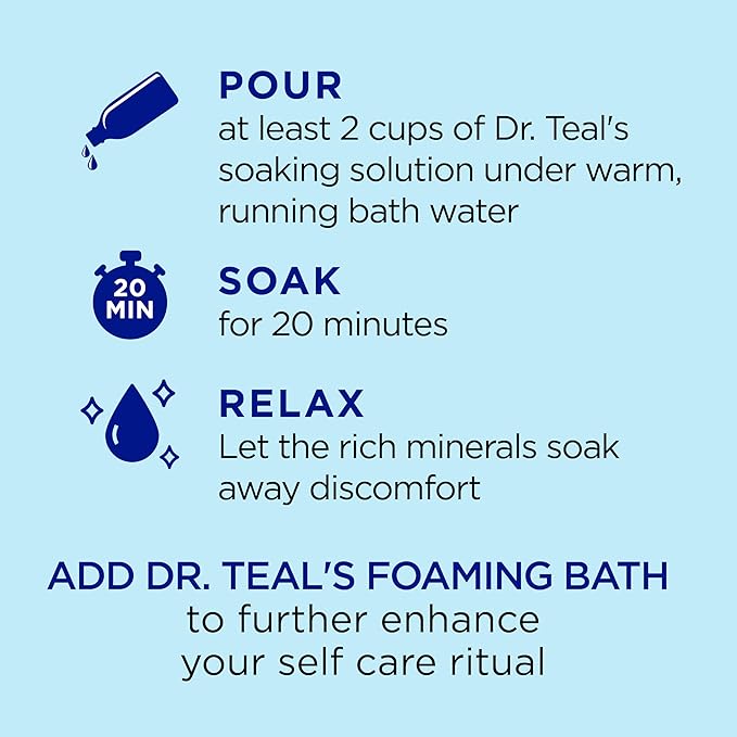 Dr Teal's Pure Epsom Salt, Restorative Minerals with Magnesium, Potassium, Zinc & Essential Oils, 3 lbs (Pack of 4)