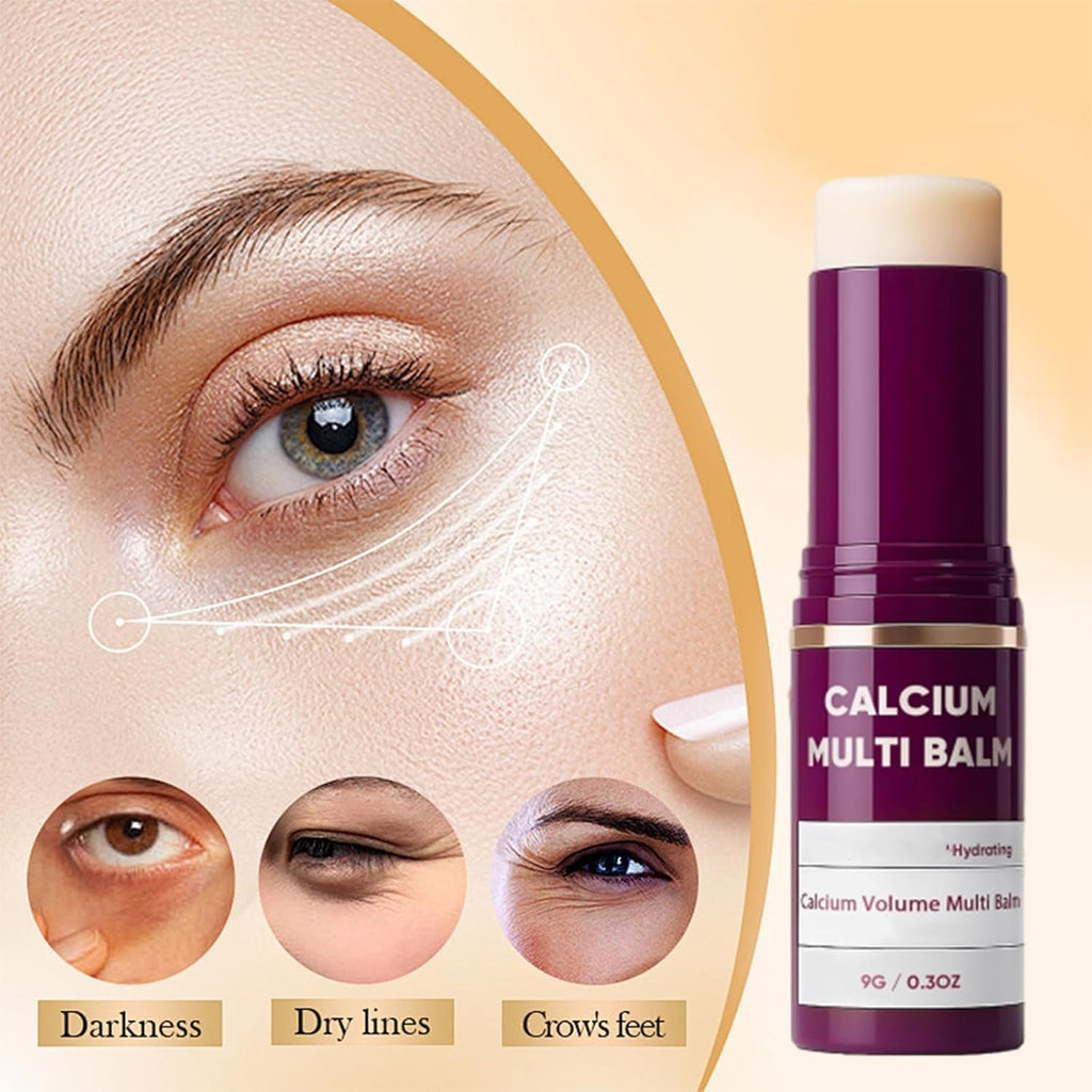 Calcium Multi Balm, Calcium Volume Multi Balm,Collagen Moisturing Stick, Intensive Repair & Moisturizing Cream, Hydrating,Suitable for Eyes, Neck, Face (2 PCS)