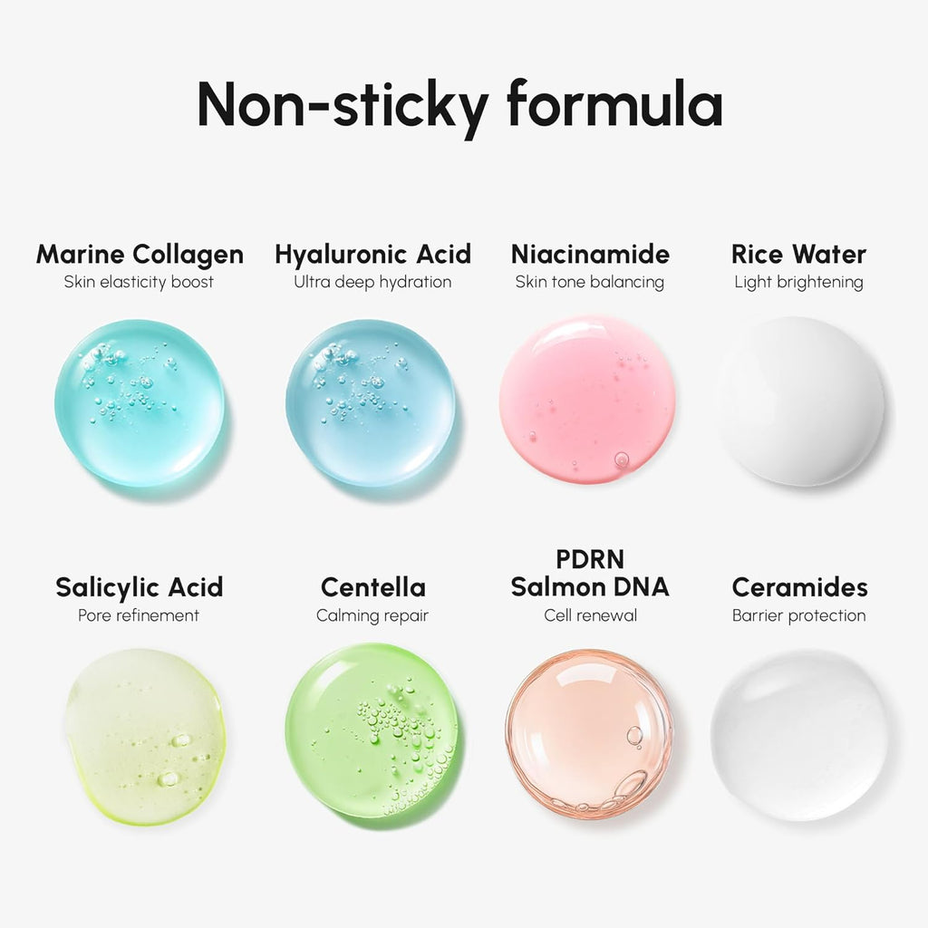 MAREE Hydrating Milky Toner for Face - Rice Toner with Niacinamide & Collagen - Skin Barrier Repair Hydrating Toners for Face - Milk Toners Essence - PDRN, Hyaluronic Acid, Ceramides - Tonico Facial