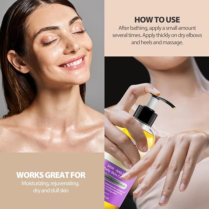 Lavender Body Oil 8.8fl.oz and 4fl.oz Organic Cold Pressed Castor Oil