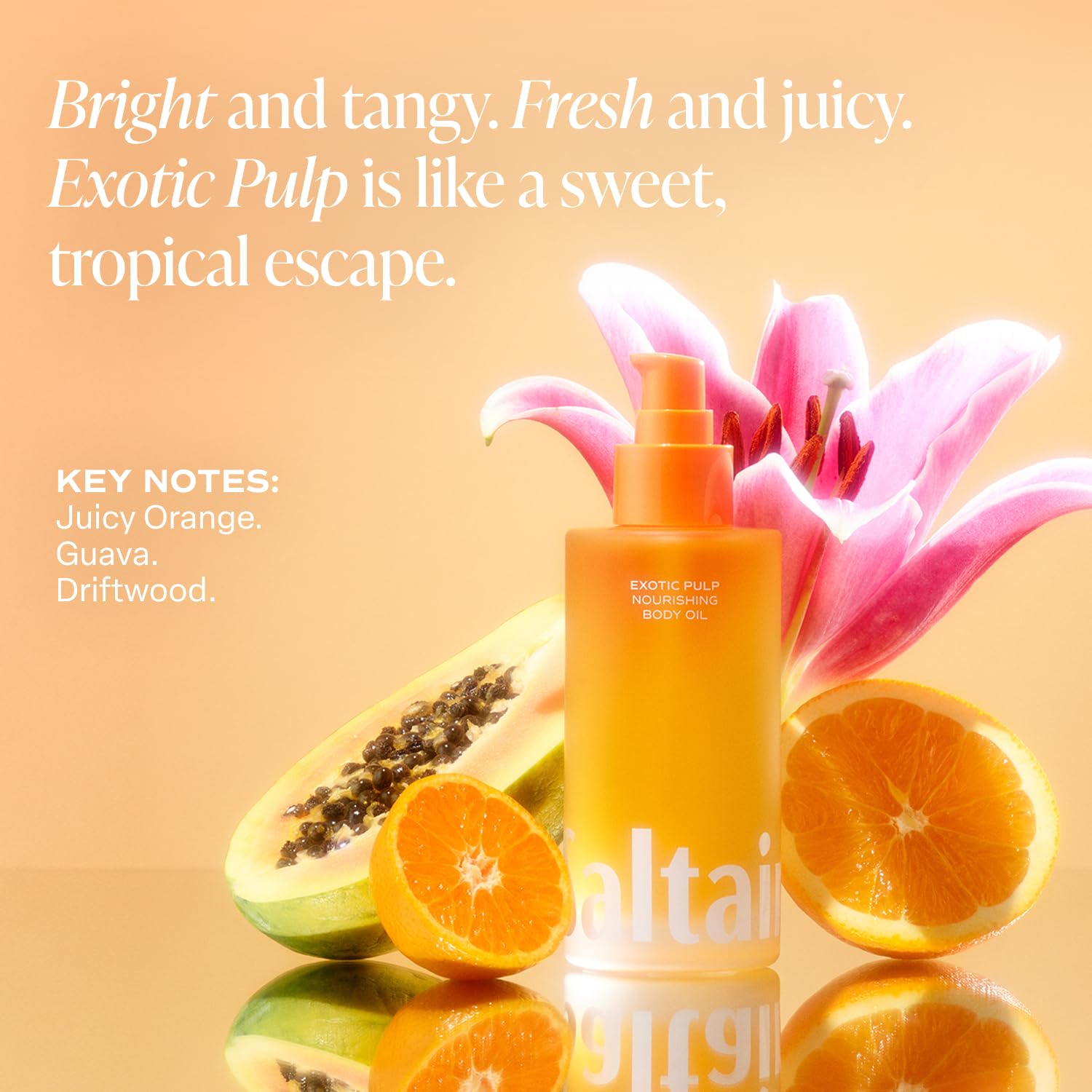 Saltair Body Oil. Luxurious Exotic Pulp After Shower and Bath Oil Moisturizer for Women. Botanical, Non-Greasy, and Well-Absorbing Lotion for Hydrating Dry Skin. 4oz Pump Bottle