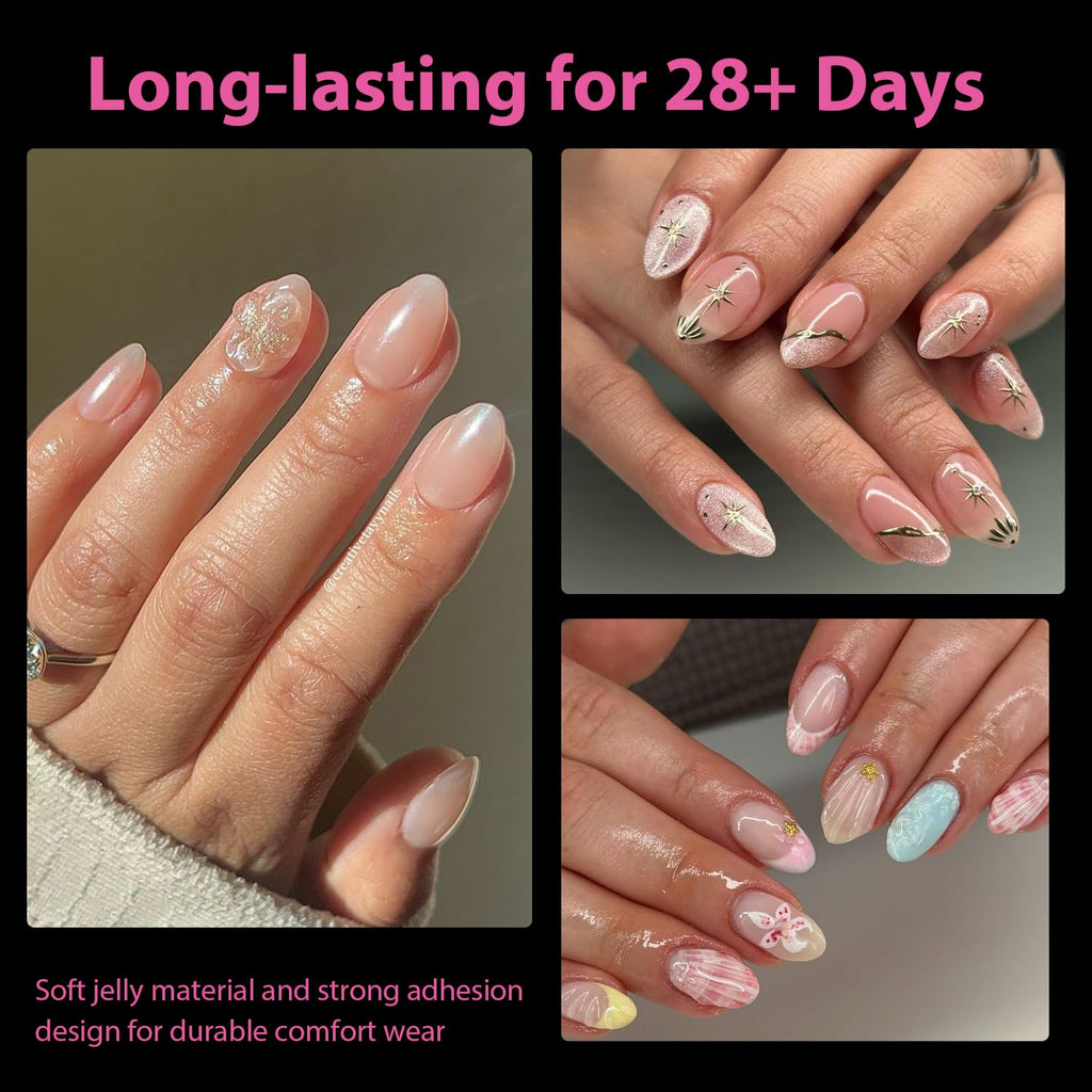 UNA GELLA Extra Short Almond Nail Tips Full Cover 504PCS Gel Nail Tips Short Almond Shaped Nails Tips Soft Gelly Gel Clear Fake Nails Tip for Acrylic Nail Tip Soak Off Home DIY Salon Nails 12 Sizes