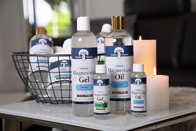 Health and Wisdom Magnesium Bath Salt - Magnesium Chloride Flakes for Bath Soak, 4X Epsom Salt Concentration, Unscented Formula, Dead Sea Sourced, Zero Additives - 12oz