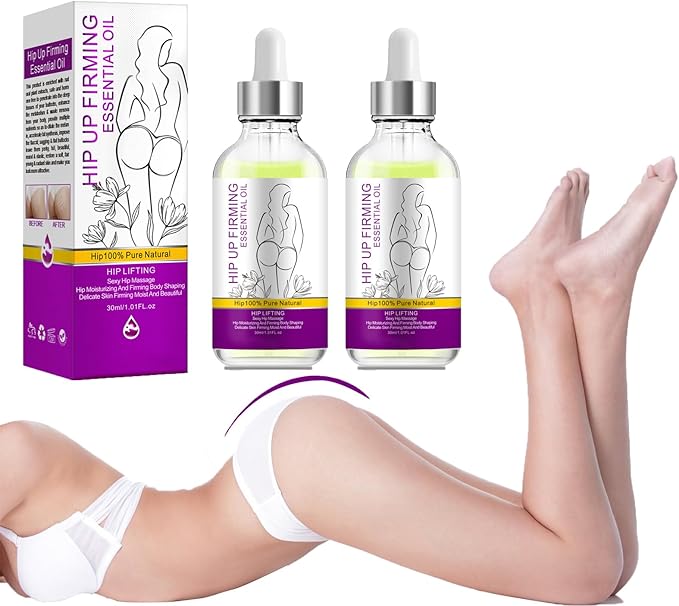 Safudan Hip Plump Up Oil,Firming Body Oil, Natural Herbal Hip Lift Buttock Massage Oil, Butt Firming Enhancement Essential Oil for Women, Firming & Lifting Fast (2 PCS)