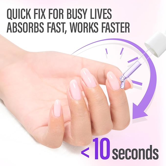 CHUCHU Nail Strengthener - Lavender Scent Nail Repair Growth Moisturizing Treatment - Natural Jojoba Vitamin B & E Cuticle Oil for Dry Cracked Nails