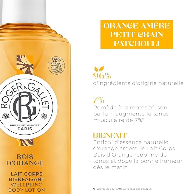 ROGER & GALLET | Body Lotion for Women | Bois D'Orange - Orange Wood 8.4 oz Bottle