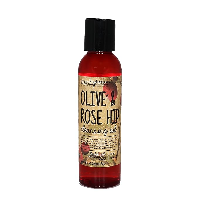Urban Hydration Spot & Scar Rosehip and Olive Soothing Face Cleansing Oil | Cleans, Smooths Fine Lines and Wrinkles, Hydrates & Protects, Evens Skin Tone, Great For Senstitive Skin | 4 Fl Ounces