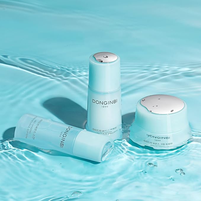 Donginbi Red Ginseng Hydra Bounce Cream Fresh Travel Kit - Mother's Day Gifts, Hydrating and Nourishing Skincare Set, Hydra Bounce Softener 15 ml, Emulsion 15 ml and Cream 7 ml