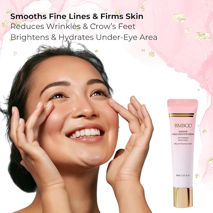 24K Gold Eye Cream – Dark Circle & Wrinkle Treatment, Hydrating & Brightening Under Eye Care, Anti-Aging & Firming for Fine Lines, Korean Skincare for Women & Men