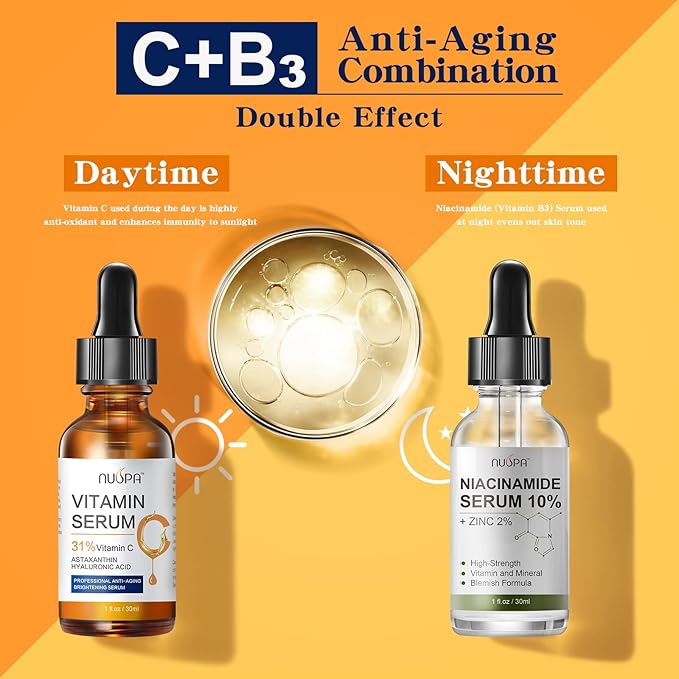 Niacinamide Serum 10% Plus Zinc 2% for Face Skin Care Vitamin B3 Facial Serum with Hyaluronic Acid for Acne Pore Reducer Treatment