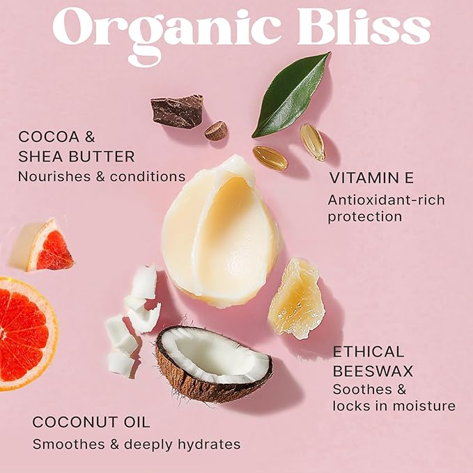 USDA Organic Lip Balm - USA Made with Natural Ingredients, 4 Pack Multi Flavor Lips Moisturizer, Moisturizing Lip Care, Beauty Gifts & Small Birthday Gifts, Moisturizer Chapstick Care for Dry Lips