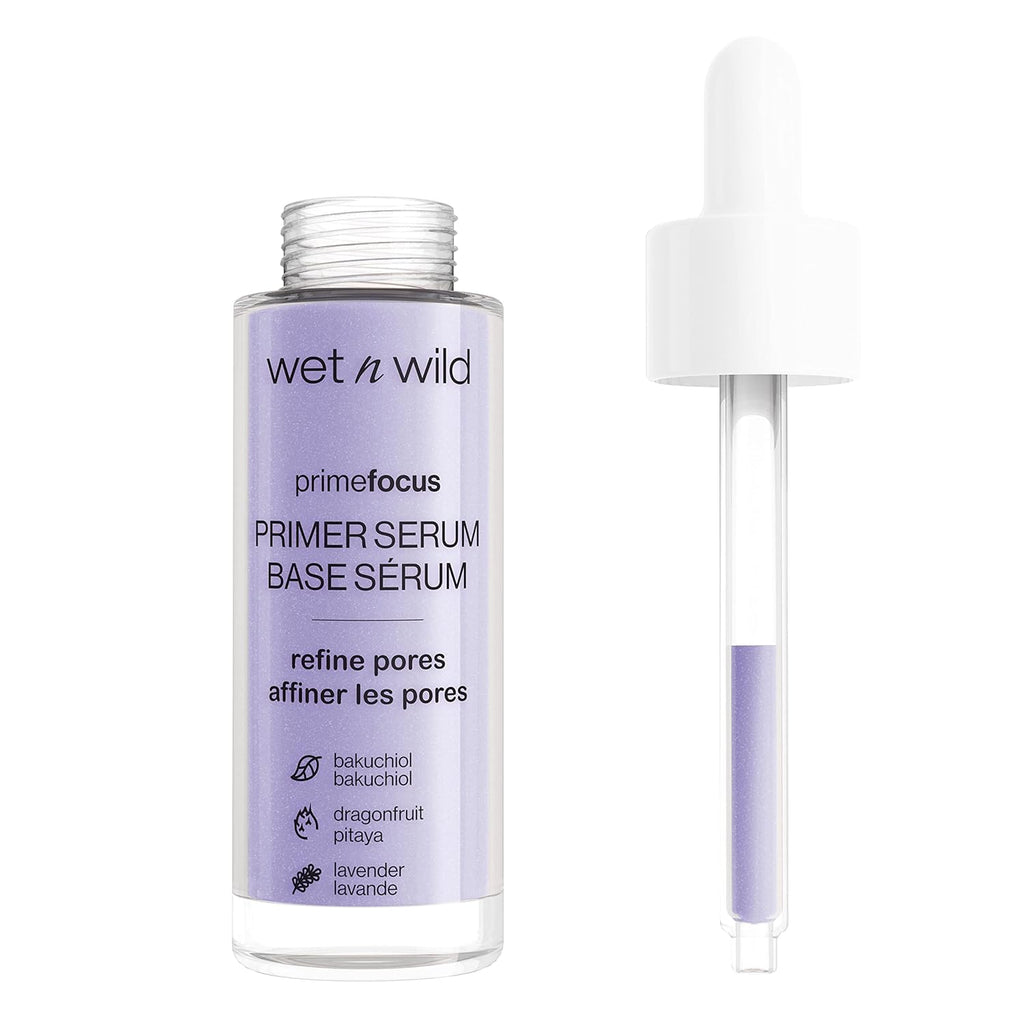 wet n wild Prime Focus Pore Minimizing Facial Serum Primer Makeup Extending, Improves Skin Texture, Hydrating & Exfoliating Retinol Alternative