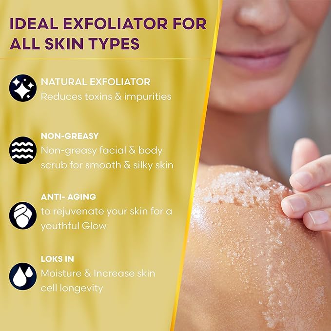 Pink Sky Exfoliating Body Scrub - Ultra Gentle Sugar Scrub for Smooth Skin - Premium Body Scrubs for Radiant, Soft Skin - Ideal Exfoliator for All Skin Types - 700g (Manuka Honey, 24.69 Oz)