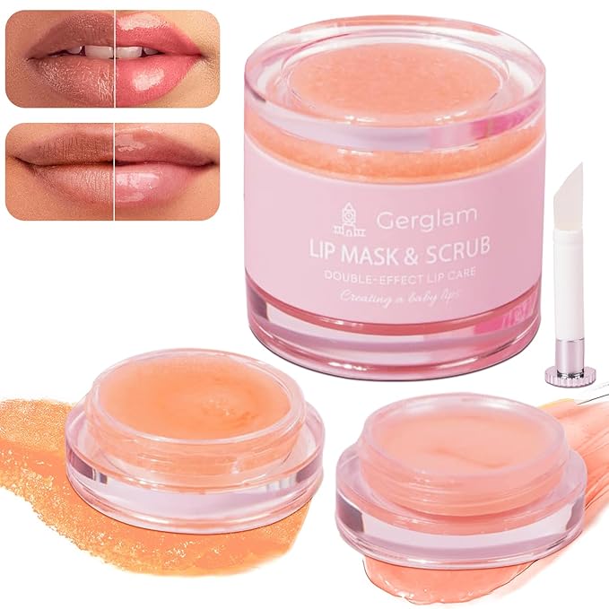 Lip Sleeping Mask and Scrub Exfoliator, Moisturizer, Hydrator for Dry, Cracked Lips