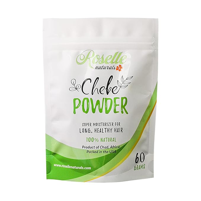 Roselle Naturals Chebe Powder for Hair Growth Imported from Chad, Africa 60g - African Chebe Hair Powder Organic, Hair Treatment Mask, Deep Moisturizing Hair Growth