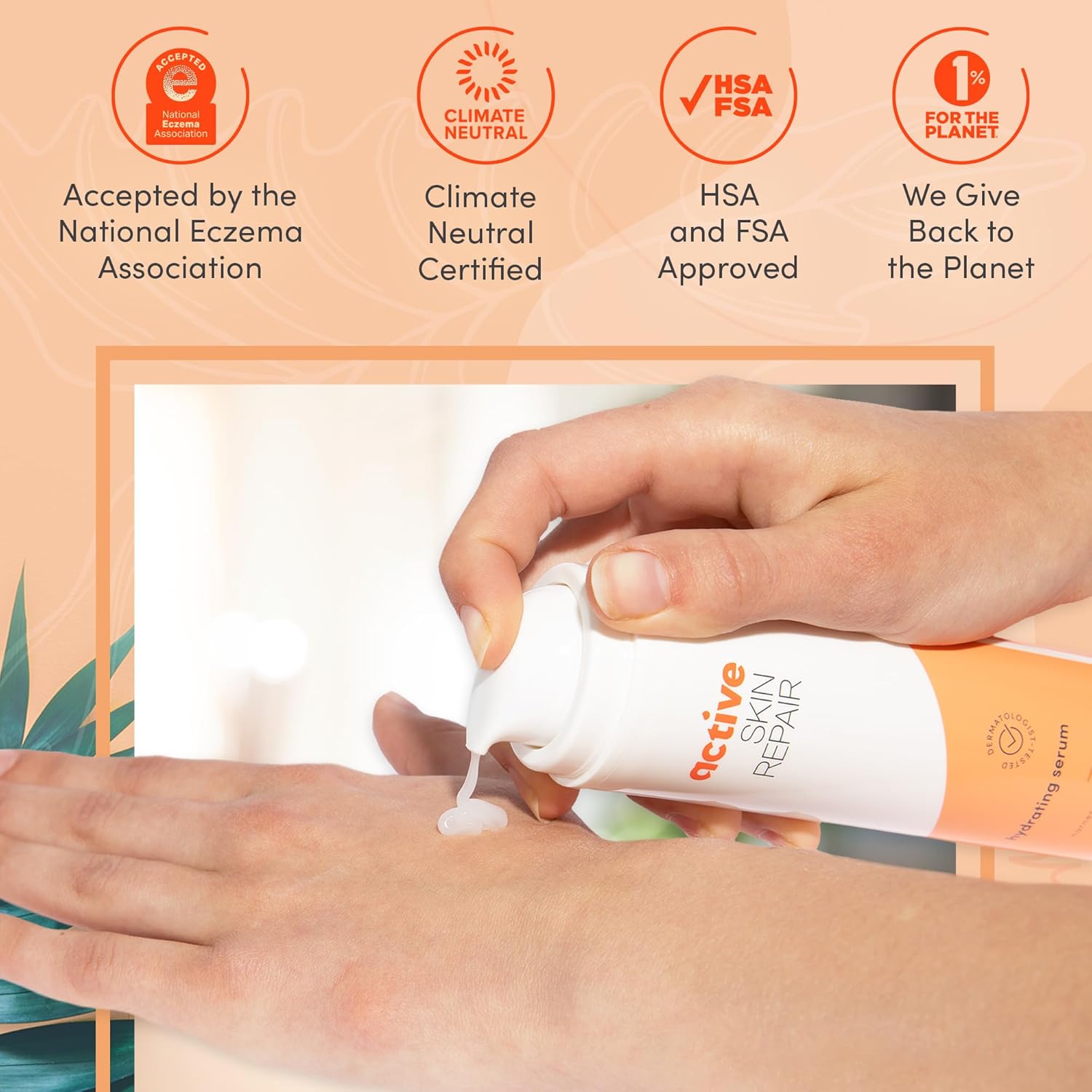 Active Skin Repair Face and Body Hydrating Serum, EWG Certified Hyaluronic Acid for All Skin Types, Dermatologist-Tested Moisturizing Anti-Aging Serum with Ceramides & Niacinamide, 5 fl. oz.