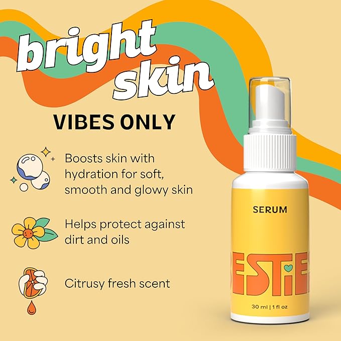 InstaNatural BESTIES Gentle Teen Face Serum | with Vitamin C, Hyaluronic Acid, Sea Buckthorn Oil | for Uneven Tone, Hydration, Smoothness | Simple Skincare for Healthy Skin (for All Skin Types)