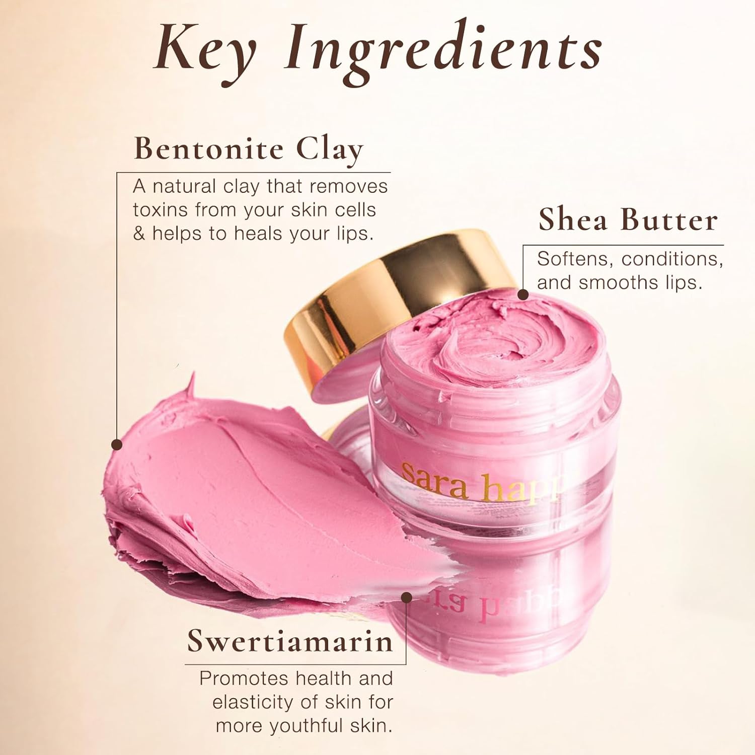 Sara Happ Sweet Clay Mask + Passion Fruit Sugar Scrub Lip Duo - Exfoliating Lip Treatments, Exfoliator Scrub, Moisturizers for Dry and Flaky Lips, Vegan (0.47 Oz and 0.5 Oz jars)