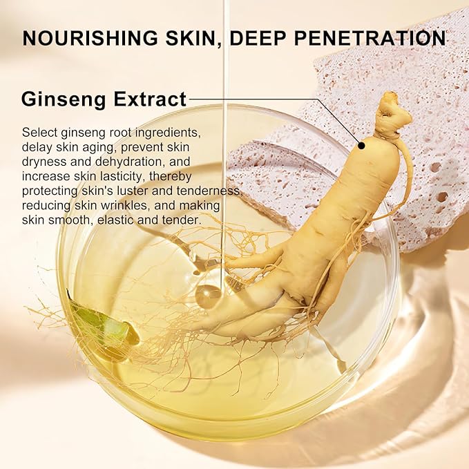 Rednow Ginseng Extract Liquid,Ginseng Anti Wrinkle Serum,Ginseng Peptide Anti Aging Serum,Ginseng Extract Anti-Wrinkle Original Serum Oil,Hydration Ginseng Oil Essence,Ginseng Face Serum(2PCS)