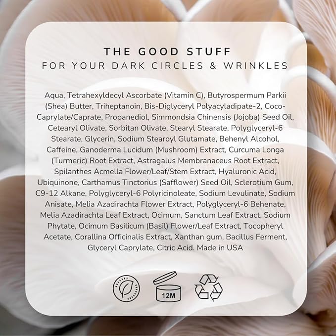 Emani Hello Bright Eyes - Vitamin C Super Eye Cream - Caffeine and Turmeric, Anti-Aging Eye Cream for Dark Circles, Puffiness, Wrinkles, Firming, Hydrating & Smoothing - Reduce Fine Lines 1 oz 30ml