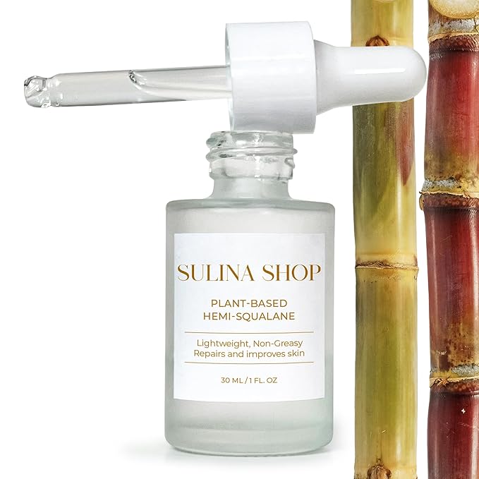 Pure Hemi Squalane Oil for Face, Body, and Hair, Plant-Based Hydrating Face Oil Moisturizer, Sugarcane Extract, Improves and Repairs Skin, Reduces Fine Lines, Non-Greasy, For All Skin Types - 1 fl oz