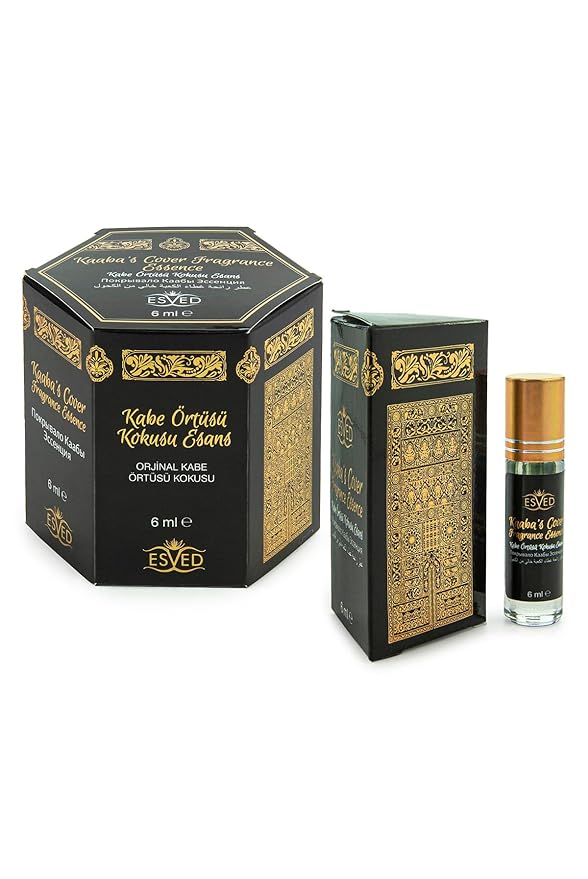 ihvan online, 6 Pack 36 mL - 1.21 Oz Roll On Perfumes Oils, Non Alcoholic Musk Perfume, Arabic Scents, Soft Perfumery Pill for Body, Long Lasting Fragrance for Women & Men, Kaaba Cover