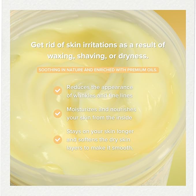 Fleur Body Butter Cream with Collagen for Glowing, Brightening, Softening Skin, Loaded with Coconut & Avocado Oil, Moisturizing Body Butter Dry Skin Cream(200g)