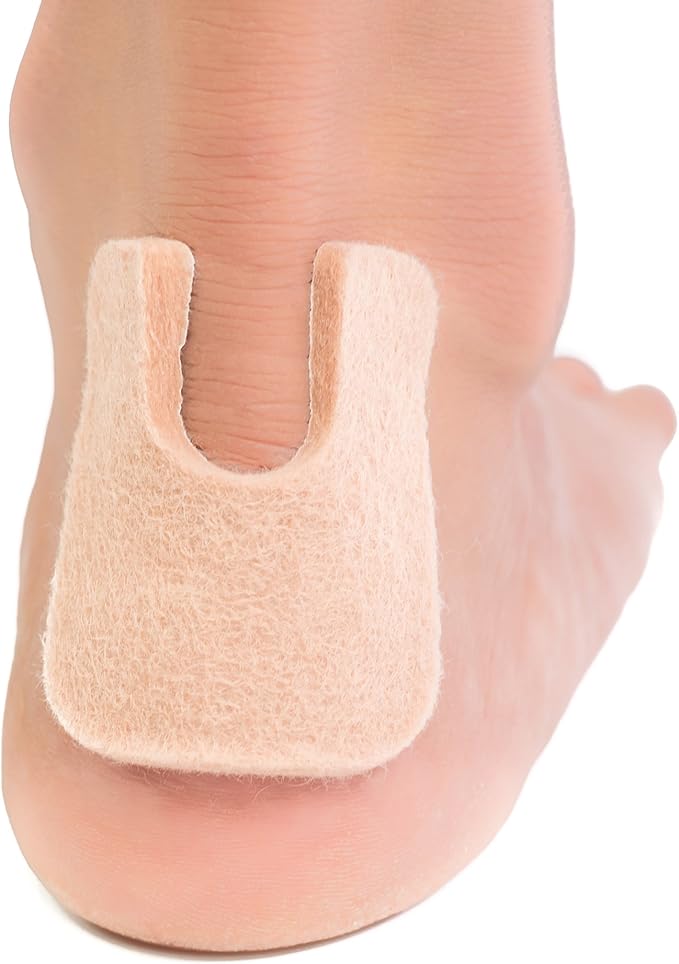 ZenToes U-Shaped Felt Callus Pads | Protect Calluses from Rubbing on Shoes | Reduce Foot and Heel Pain | Pack of 24 | 1/8” Self-Stick Pedi Cushions