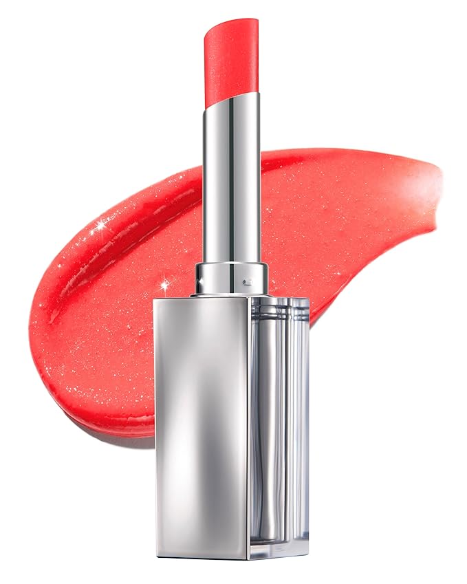 Glint Glow Lip Balm (Love From, 0.1oz) - Moisturizing Stain Lipstick with Shine for Natural Lips, Tinted Treatment. Luxurious Korean Skin Care Makeup. Chapped, Dry, Cracked