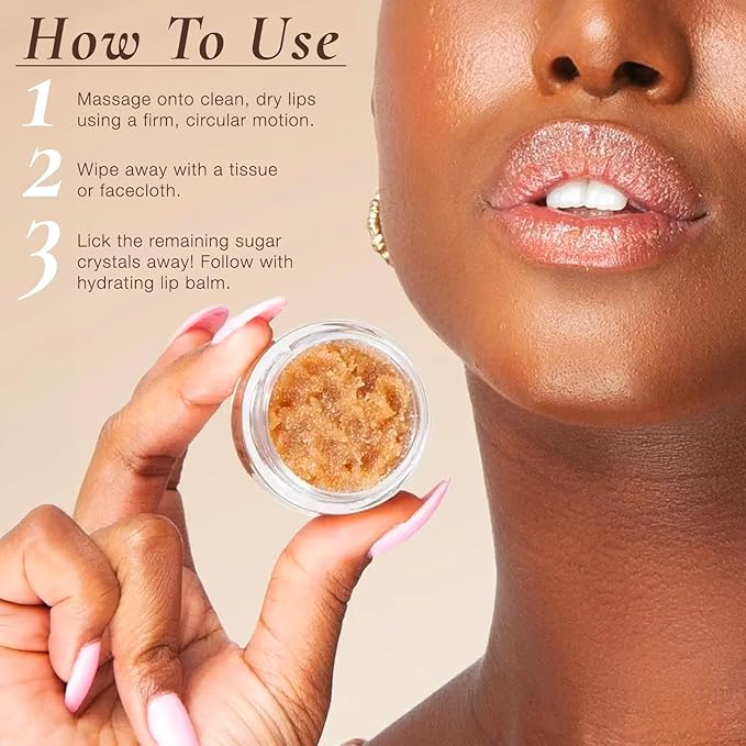Sara Happ Sweet Clay Mask + Vanilla Bean Sugar Lip Scrub Duo - Exfoliating Lip Treatments, Moisturizers for Dry and Flaky Lips, Vegan (0.47 Oz and 0.5 Oz jars)
