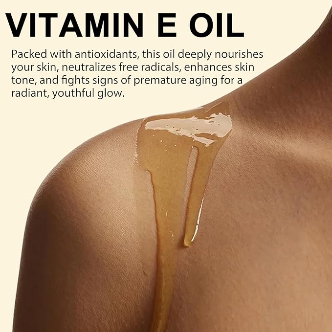 Vitamin E Oil, Cold Pressed Ultra Pure 75,000 IU Vitamin E Oil for Skin, Face and Scars, Deeply Nourish Enhancing Dry Skin Moisturizing, Reduce Fine Lines & Scars, Firmness & Elasticity 2Fl Oz