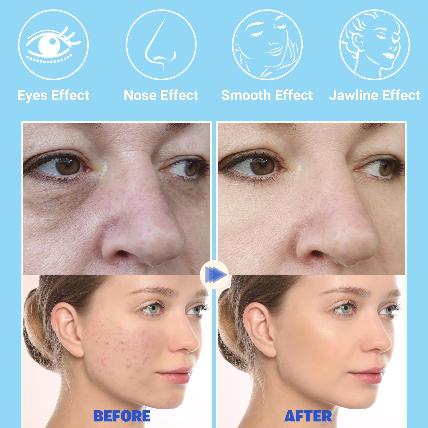 High Frequency Facial Device - TUMAKOU Blue High Frequency Facial Wand - Portable High Frequency Machine with 4 Fusion Neon + Argon Wands