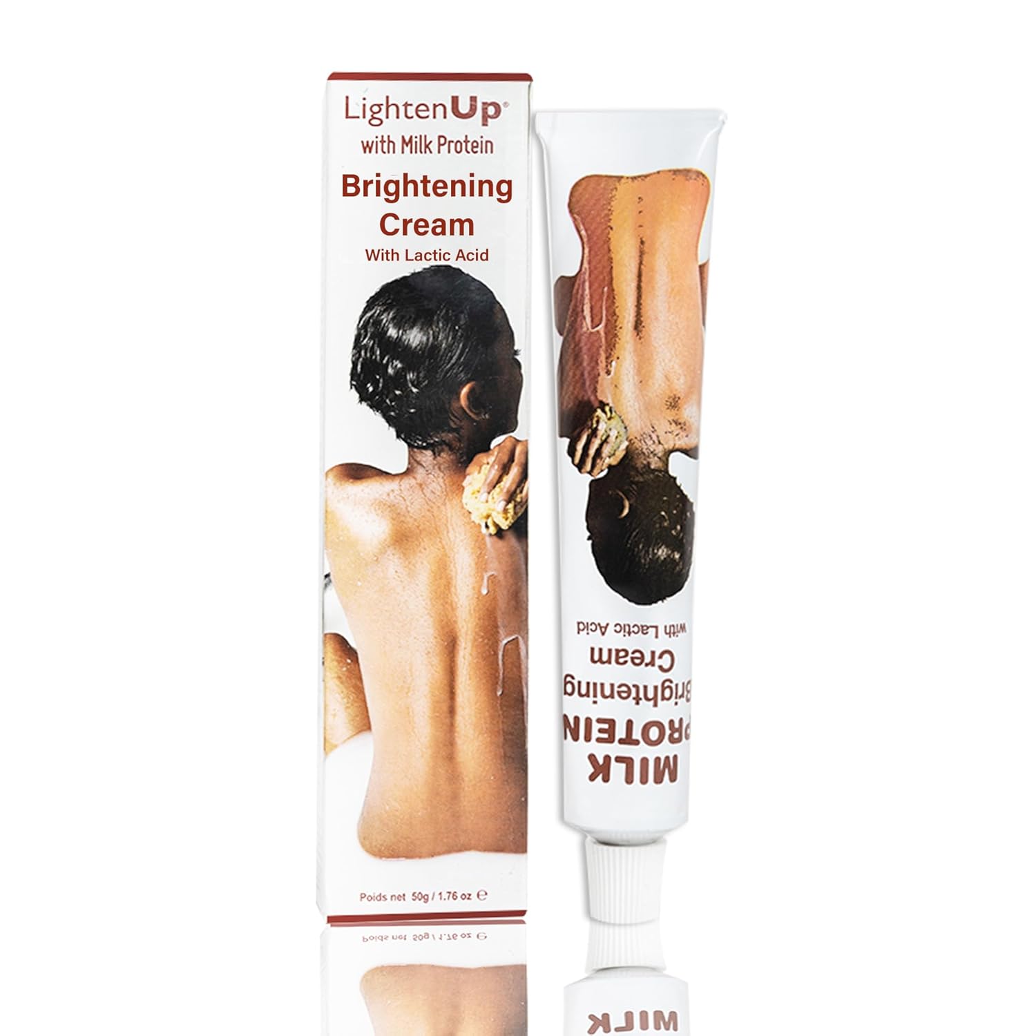 OMIC Lighten-Up Lactic Acid Cream - 1.7 Fl oz / 50 ml - Skin Brightening Cream, AHA Cream, Helps Even Skin Tone - with Vitamin C & Shea Butter