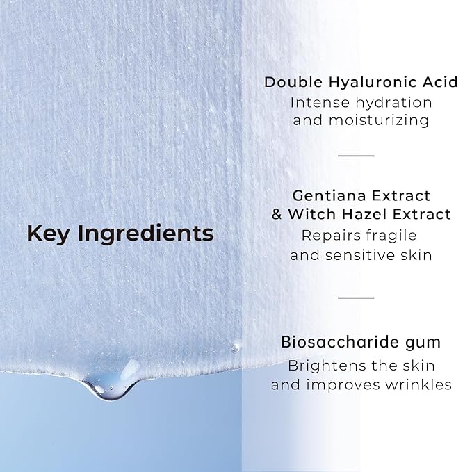'+WIS+ Intensive Hydrating Face Masks 24 EA with Hyaluronic Acid Serum for Dry Skin, Collagen Facial Mask to Pore Minimizing, Elasticity Improvement and Repair Dehydrated Skin, Safe on Sensitive Skin