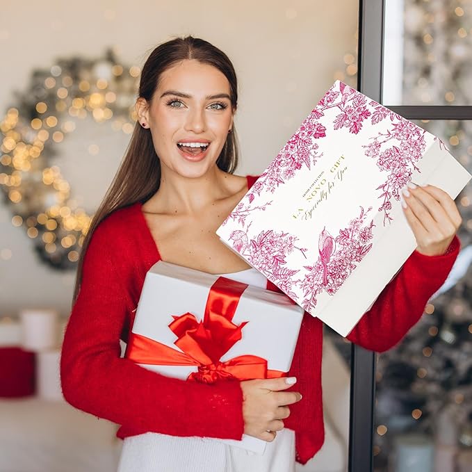 Gift Basket for Women, Pink Self Care Spa Package, Thinking of You, Elegant Birthday Gifts for Mom, Sister, Wife, Best Friend