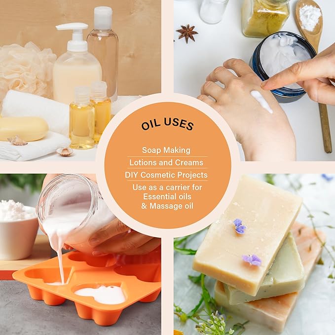 Apricot Kernel Oil (16 oz) for Soap Making │ Premium 100% Pure and Natural Carrier Oil for Essential Oils, Skin Care, Hair and Body Oil, Moisturizing Massage Oil