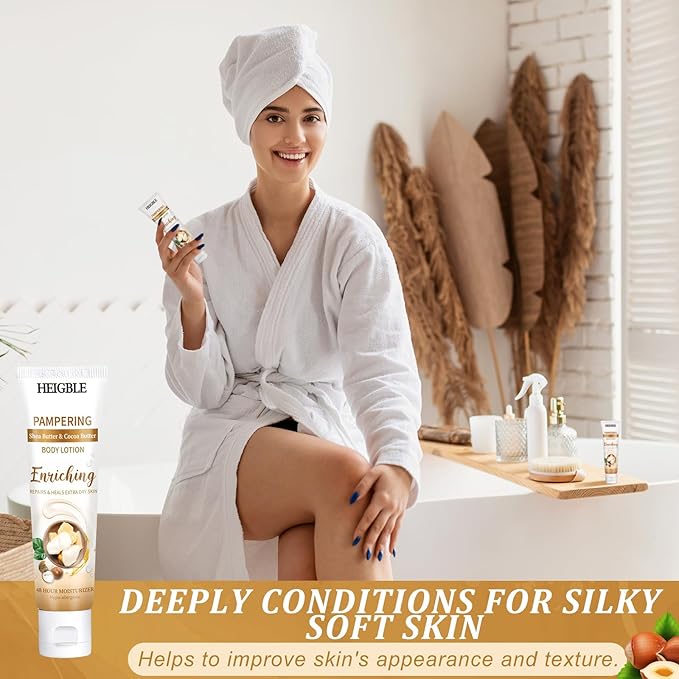 100 Pack Travel Size Body Lotion Shea Butter Cocoa Butter Body Cream 1 oz Dry Skin Moisturizer with Flip Cap for Extra Dry Skin, Inns, Hotels Resorts, Airlines, Offices, Gyms and More