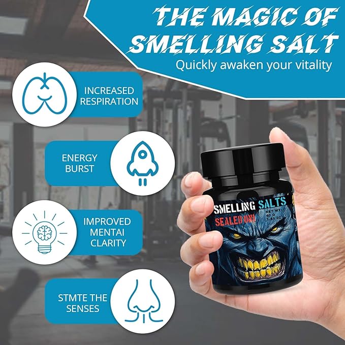 Smelling Salts-Smelling Salts for Athletes in Powerlifting, Hockey, Football & More, Instant Energy Boost, Enhanced Focus & Motivation,40G- Sealed Oni-B