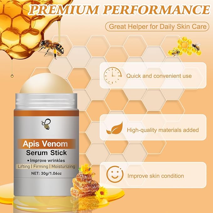 ATTDX FirmGlow Apis Venom Serum Stick, Advanced Firming & Wrinkle-Reducing Cream, Natural Serum Suitable for All Skin Types, 2 PCS