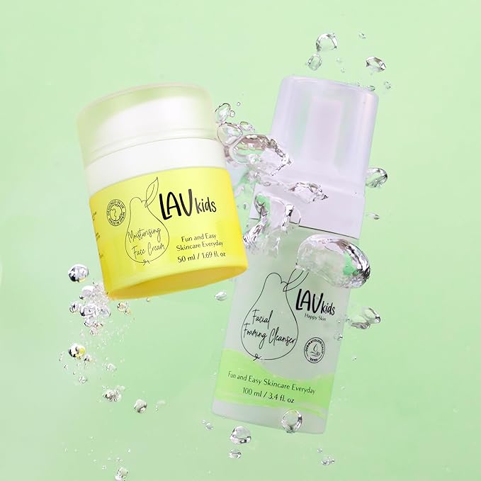 Moisturising Skincare Bundle- Foaming Facial Cleanser 100ml & Face Moisturiser 50ml, Dermatologically Tested, for Sensitive Skin