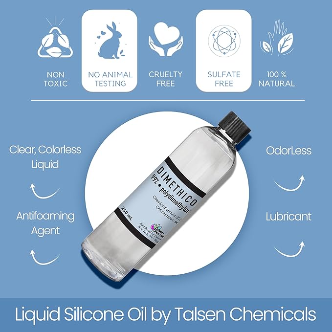 Dimethicone Oil Pure (1 Liter / 33.81 Fl Oz) DIY Pure Dimethicone Cosmetic Grade Skin Moisturizer and Head Lice Treatment, Liquid Silicone for, Gun Oil