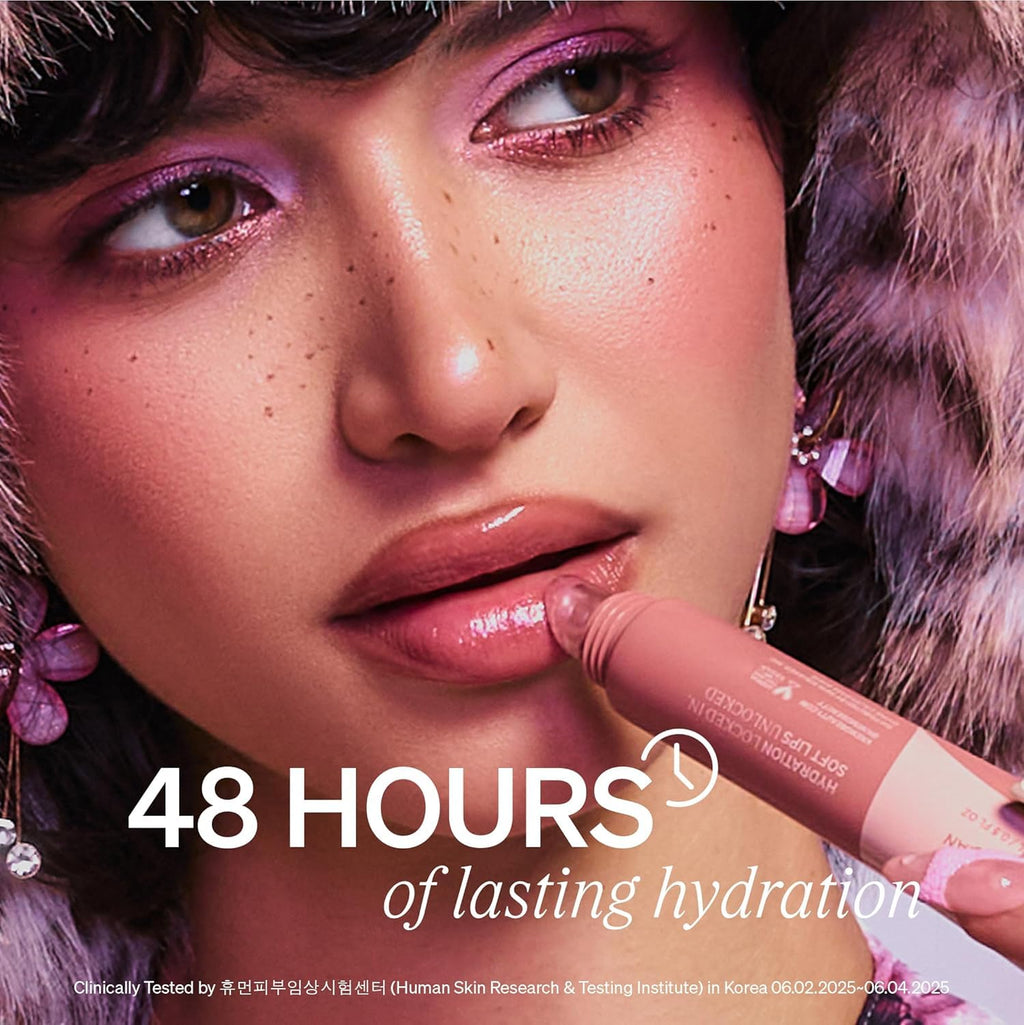 LipLock Jelly Serum for Dry Lips, Long-Lasting, Hydrating, Plumping, Glossy Mask with Rose PDRN, Carrot Collagen, Pillow Peptide, Moisturizing Tinted Lip Balm. (Pink Flan)