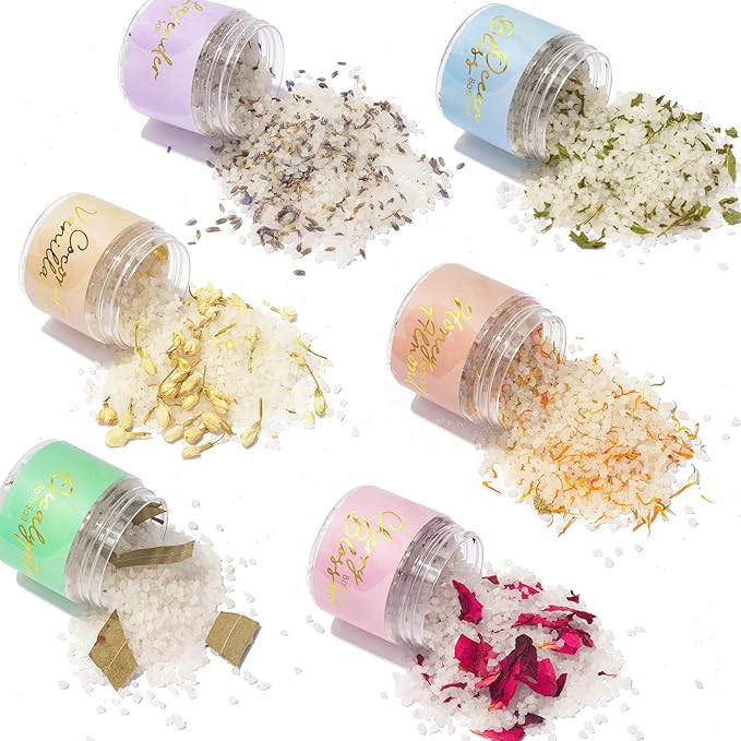 Luxury 14-Piece Floral Bath Salt & Bomb Gift Set for Mother's Day Gifts, Bath & Body Gift Set for Women, Self Care Kit with Bath Salt, Bath Bombs, Elegant Box | Christmas, Birthday Gifts for Her & Him