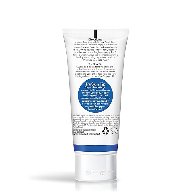 TruSkin Retinol Face Moisturizer – Powerful Anti-Aging Moisturizer for Women with Hyaluronic Acid & Vitamin E – Retinol Cream for Face for Youthful-Looking Appearance, 2 fl oz