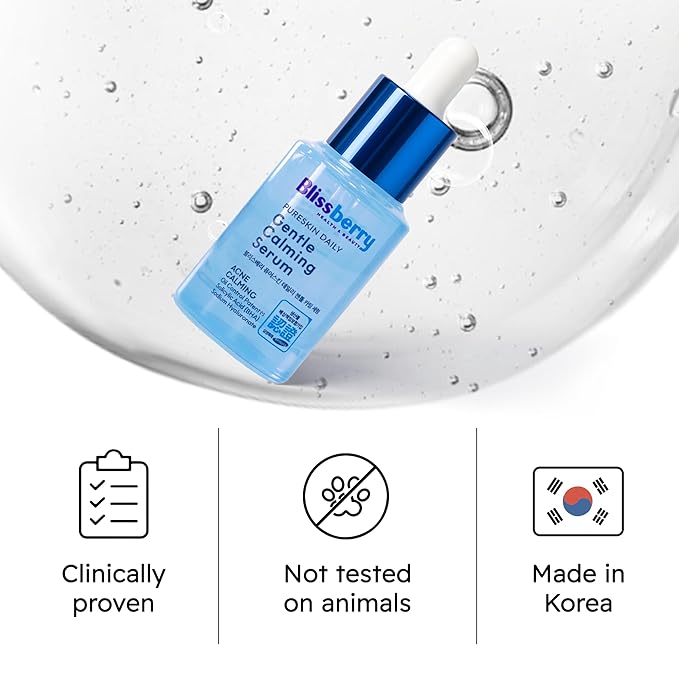 Blissberry 0.1% Salicylic Acid Acne Serum - Hydrating Serum Soothing Moisturizer, Salicylic Acid for Blackheads & Whiteheads Pores, Reduce Excess Oil & Bumpy Texture, 0.5 Fl Oz