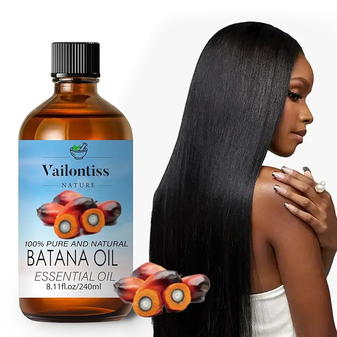 Batana Oil, Batana Oil for Hair Growth, Strengthens Hair, Massages Skin, Suitable for All Hair Types and Skin Types (Batana Oil, 8 Fl Oz)