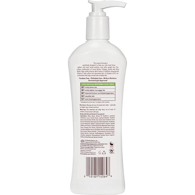 Palmer's Cocoa Butter Formula with Vitamin E + Q10 Firming Butter Body Lotion, Postpartum Essentials Skin Care, Shea Butter, Collagen and Elastin, 10.6 Fl Oz