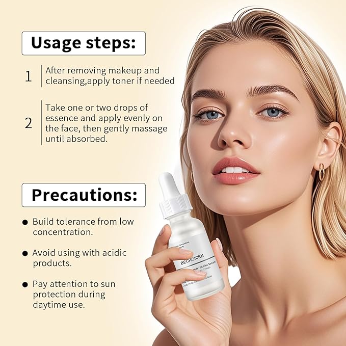 Niacinamide 10% + Zinc 1% Pore Minimizer Serum for Face, B3 Niacinamide and Hyaluronic Acid Face Serum for Women Anti Aging, Acne Control,Oil Balancing & Skin Barrier Repair,30ml