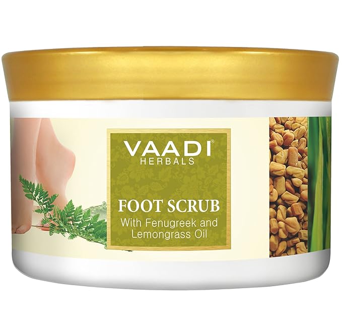 Vaadi Herbals Foot Scrub, Fenugreek and Lemongrass Oil, 500g