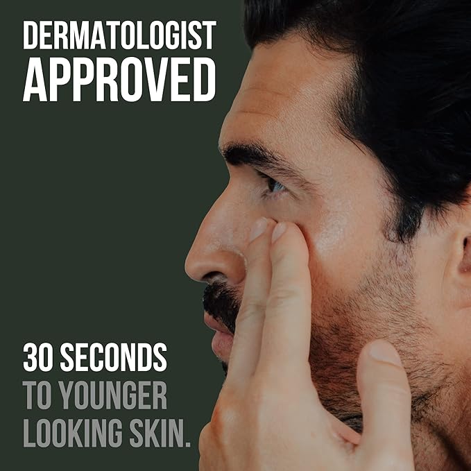 RUGGED & DAPPER Premium Men's Eye Cream | Age Defense for Dark Circles, Wrinkles & Puffy Eyes | Unscented | Hyaluronic Acid, Aloe + Argan Oil